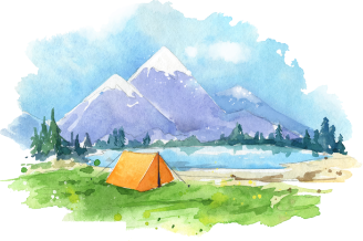 Lac et montagnes